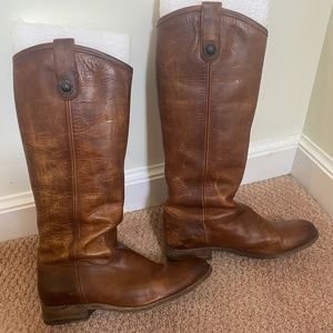 Frye Boots, Tall Melissa Cognac